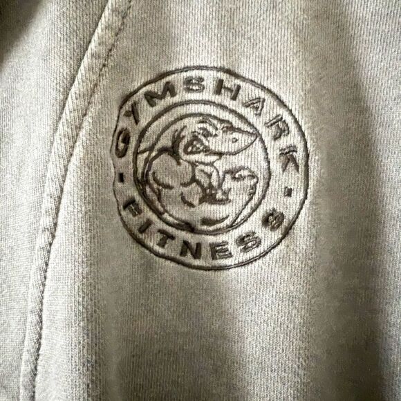 Gymshark Premium Legacy 1/4 Zip Long Sleeve Cotton Sweatshirt in Washed Black XS - Picture 4 of 7